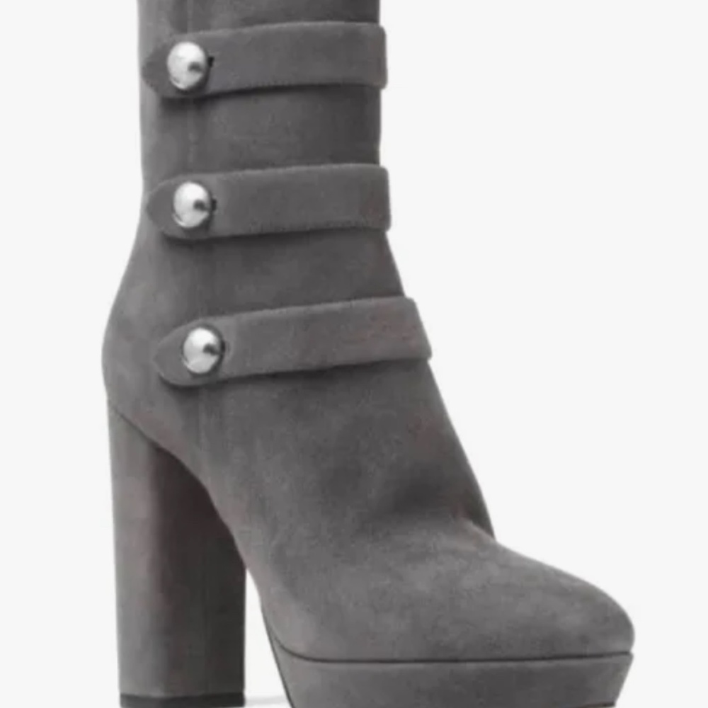 MK Maisie grey suede boots